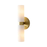 Luxury Ribbed Glass Vertical Tube Wall Lamp