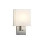 Nordic Indoor Square Linen Blend Wall Sconce