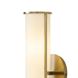 Modern Minimalist Fabric Cylinder Brass Wall Lamp
