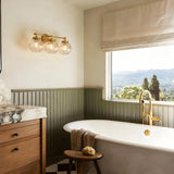 Retro Ribbed Glass Ball Wall Light