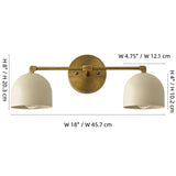 Modern Half-Ball Vanity Metal Wall Sconce