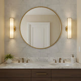 Modern Minimalist Fabric Cylinder Brass Wall Lamp