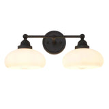 Industrial-Style Milky White Dome Wall Lamp