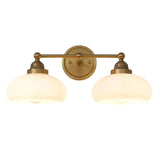 Industrial-Style Milky White Dome Wall Lamp