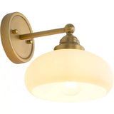Industrial-Style Milky White Dome Wall Lamp