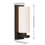 Industrial Indoor Cylindrical Glass  Wall Sconce