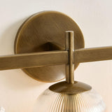 Modern Farmhouse Ribbed Glass Metal Wall Sconce