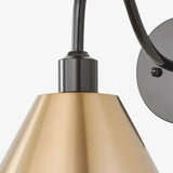 Vintage Directional Metal Cone Wall Lamp