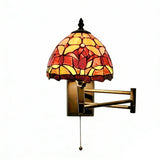 Tiffany Stained Glass Swing-Arm Wall Sconce