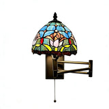 Tiffany Stained Glass Swing-Arm Wall Sconce