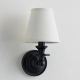 Vintage Fabric Shade Metal Single-Arm Wall Sconce